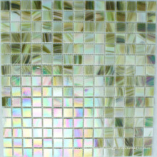 Mosaico verde del vidrio del iridio